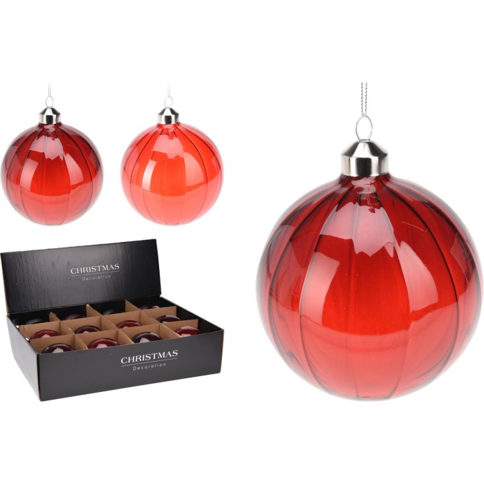 SFERA D10 VETRO ROSSO 2ASS